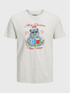 Jack&Jones Jack&Jones T-krekls Christmas 12221440 Pelēks Regular Fit