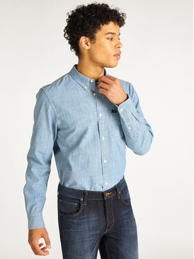 Lee Lee Camicia L880NSNJ 112123337 Celeste Regular Fit