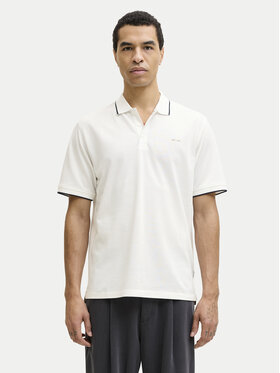 Jack & Jones Jack & Jones Тениска с яка и копчета Blualves 12274681 Екрю Regular Fit