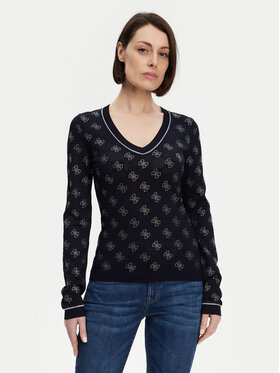 Guess Guess Pullover W5GR07 Z3D60 Dunkelblau Regular Fit