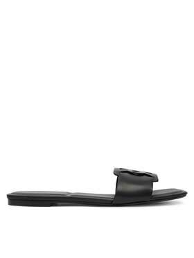 Calvin Klein Calvin Klein Papucs Square Flat Sandal Emblem HW0HW03128 Fekete