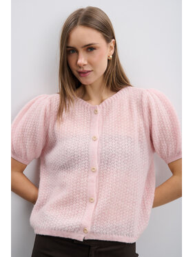 Fobya Fobya Sweter F2025 Różowy Basic Fit
