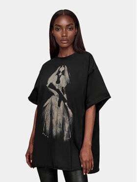 MADE BY SOCIETY MADE BY SOCIETY T-Shirt Noir Élément - T27904 Czarny Basic Fit