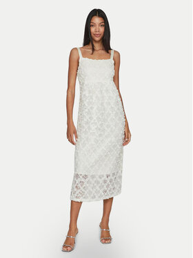 Vila Vila Coctailkleid Ea 14102226 Écru Regular Fit