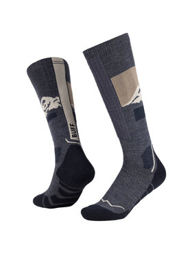 Buff Buff Calzini lunghi Merino Heavyweight Over The Calf Socks Blu scuro