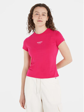 Tommy Jeans Tommy Jeans T-Shirt Bby Essential Logo DW0DW16435 Różowy Slim Fit