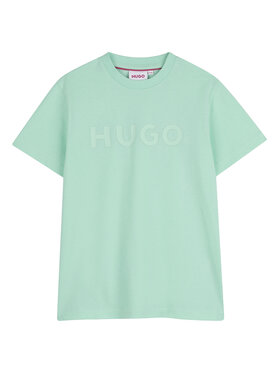 HUGO HUGO Marškinėliai G01014 D Žalia Regular Fit