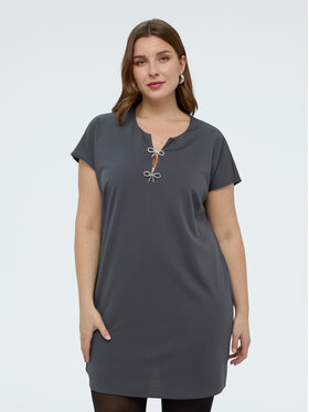 Fiorella Rubino Fiorella Rubino Sukienka codzienna 7010L001177N013 Szary Regular Fit