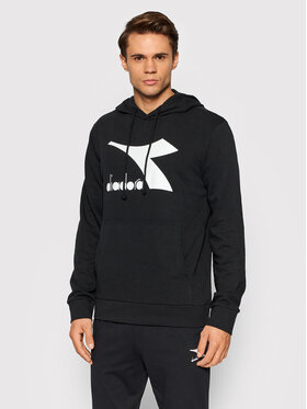 Diadora Diadora Bluza Big Logo 102.177089 Czarny Regular Fit