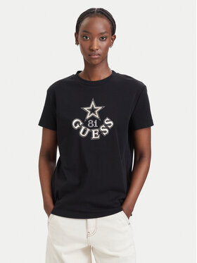 Guess Guess Футболка V6YI04 K4268 Чорний Regular Fit