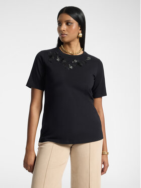 Elena Mirò Elena Mirò T-Shirt G052Z000703N033 Czarny Regular Fit
