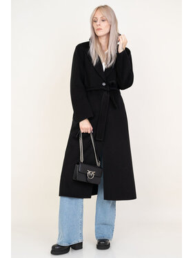PINKO PINKO Płaszcz wełniany Carnice Czarny Regular Fit