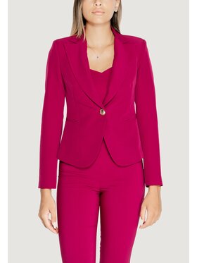 Rinascimento Rinascimento Marynarka CFC0119976003 Bordowy Blazer Fit