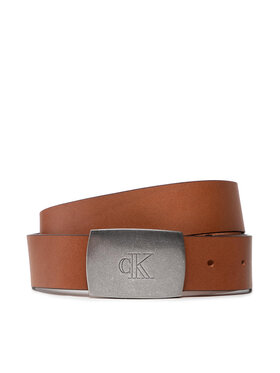 Calvin Klein Calvin Klein Pánsky opasok Rounded Plaque Belt 35mm K50K507067 Hnedá