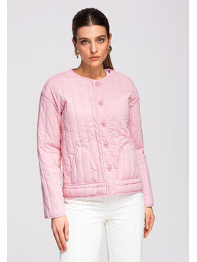 Ombre Ombre Kurtka przejściowa OW-JALP-0125 Różowy Regular Fit