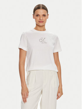 Calvin Klein Jeans Calvin Klein Jeans Футболка Outlined J20J224791 Білий Regular Fit