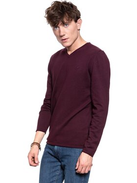Mustang Mustang Sweter EMIL V ROLLEDGE Czerwony Regular Fit