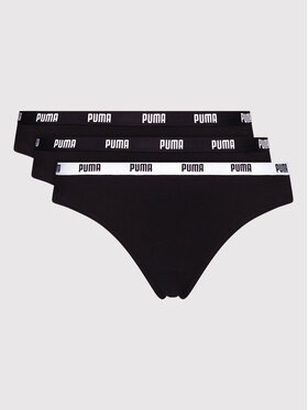 Puma Puma Komplet 3 par stringów 907590 Czarny