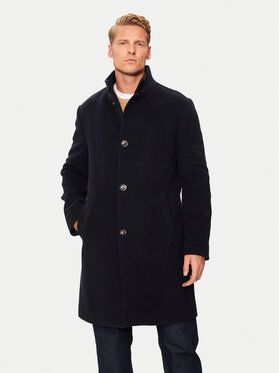Tommy Hilfiger Tommy Hilfiger Vlnený kabát MW0MW37956 Tmavomodrá Regular Fit