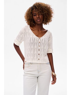 blue shadow blue shadow Bluzka Nadin Écru Regular Fit