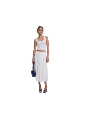 Desigual Desigual Gonna midi Fal tolstoi Bianco Regular Fit