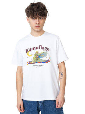 Kamuflage Kamuflage T-Shirt Get High Biały Relaxed Fit