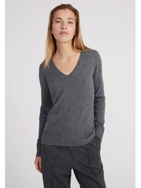 Style Republic Style Republic Sweter Kaszmir Szary ciemny Comfort Fit