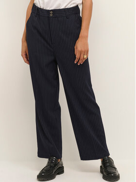 Kaffe Kaffe Kalhoty z materiálu Marley 10507121 Tmavomodrá Regular Fit