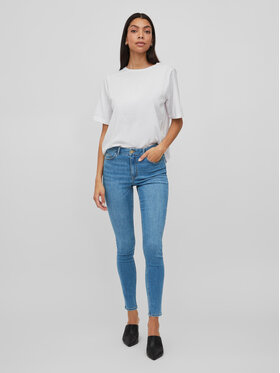 Vila Traperice Sarah 14084766 Plava Skinny Fit