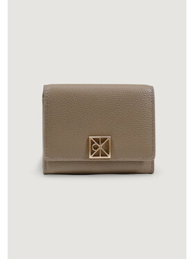 Calvin Klein Calvin Klein Portafoglio EMBLEM HW PEBBLE TRIFOLD W/ZIP Beige