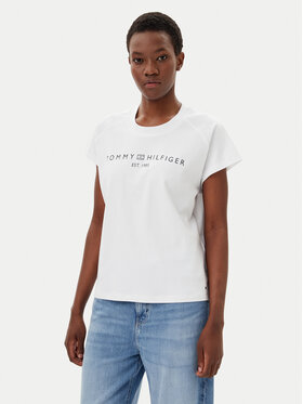Tommy Hilfiger Tommy Hilfiger Póló WW0WW46113 Fehér Regular Fit