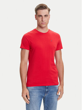 Tommy Jeans Tommy Jeans T-Shirt DM0DM04411 Czerwony Slim Fit