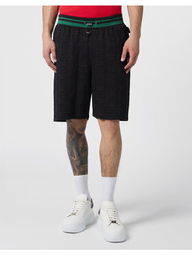 PHILIPP PLEIN PHILIPP PLEIN Sportovní kraťasy 30620 Černá Jogger Fit