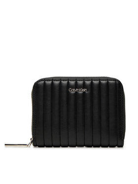 Calvin Klein Calvin Klein Portofel Mic de Damă Mini Line Quilt Md Zip Around K60K613064 Negru