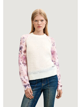 Desigual Desigual Maglione JERS_FANCYBOTANIC Bianco Casual Fit