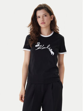 KARL LAGERFELD KARL LAGERFELD T-Shirt B1W17040 Czarny Slim Fit