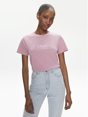 Pinko Pinko T-Shirt 101752 A1NW Różowy Regular Fit