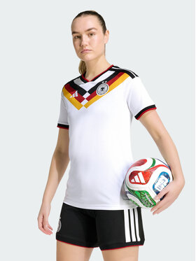 adidas adidas Koszulka techniczna Germany 26 Women's Team Home Jersey Biały Regular Fit