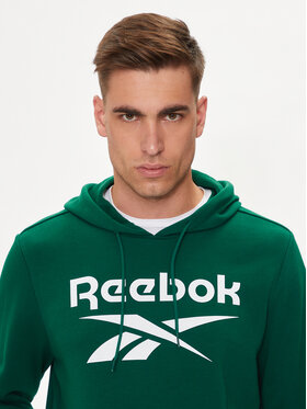 Reebok Majica Dugih Rukava Identhlty Big Logo 100076427 Zelena Regular Fit