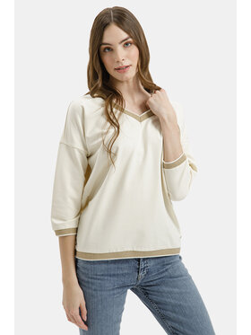 Cross Jeans Cross Jeans Bluza 65479-273 Beżowy Regular Fit