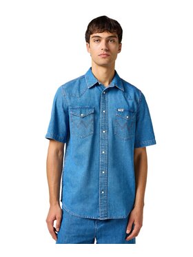Wrangler Wrangler Koszula jeansowa 112362743 Niebieski Regular Fit