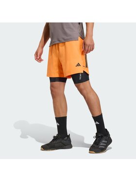 adidas adidas Sporta šorti D4T PrimeLift 3 Stripes KA1197 Oranžs Regular Fit