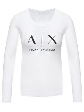 Armani Exchange Armani Exchange Bluzka 8NYTDG YJ16Z 1000 Biały Regular Fit