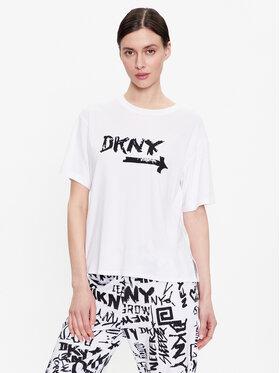 DKNY DKNY Cămașă pijama YI2422629 Alb Relaxed Fit
