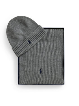 Polo Ralph Lauren Polo Ralph Lauren Komplekti kuuluvad sall ja müts 710951146004 Tumehall