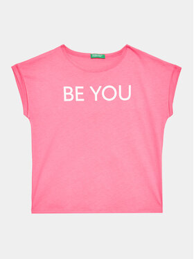 United Colors Of Benetton United Colors Of Benetton Тишърт 3096C10C1 Розов Regular Fit