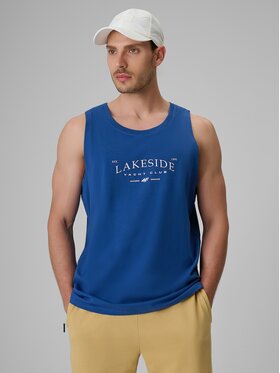 4F 4F Tank top 4FRSS26TSLEM331-033S Niebieski Regular Fit