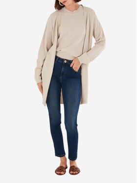 Yes Zee Yes Zee Cardigan Cardigan Lungo Donna Oro Regular Fit