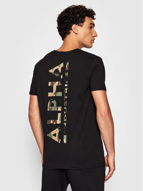 Alpha Industries T-shirt Backprint 128507CP Crna Regular Fit