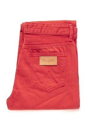 Wrangler Wrangler Spodnie materiałowe CROPPED STRAIGHT Czerwony Regular Fit